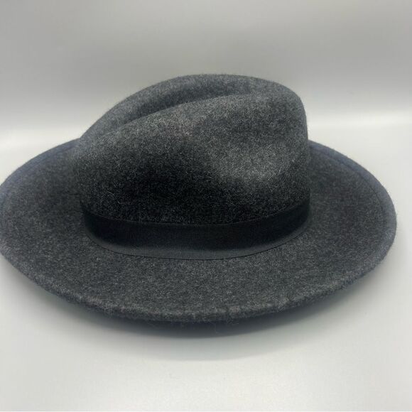 Zara Lana Wool Grey Fedora Boho Hat - Picture 2 of 5